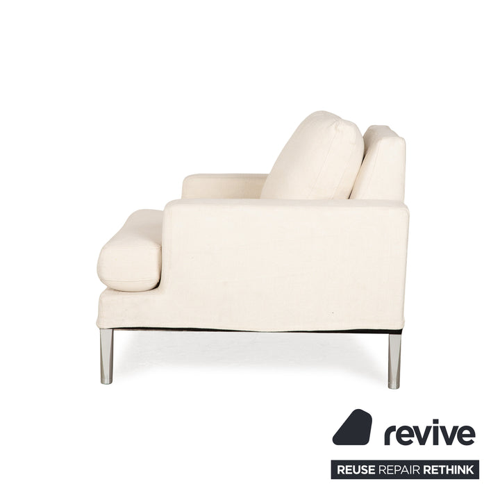 Ensemble fauteuil FSM Clarus en tissu crème