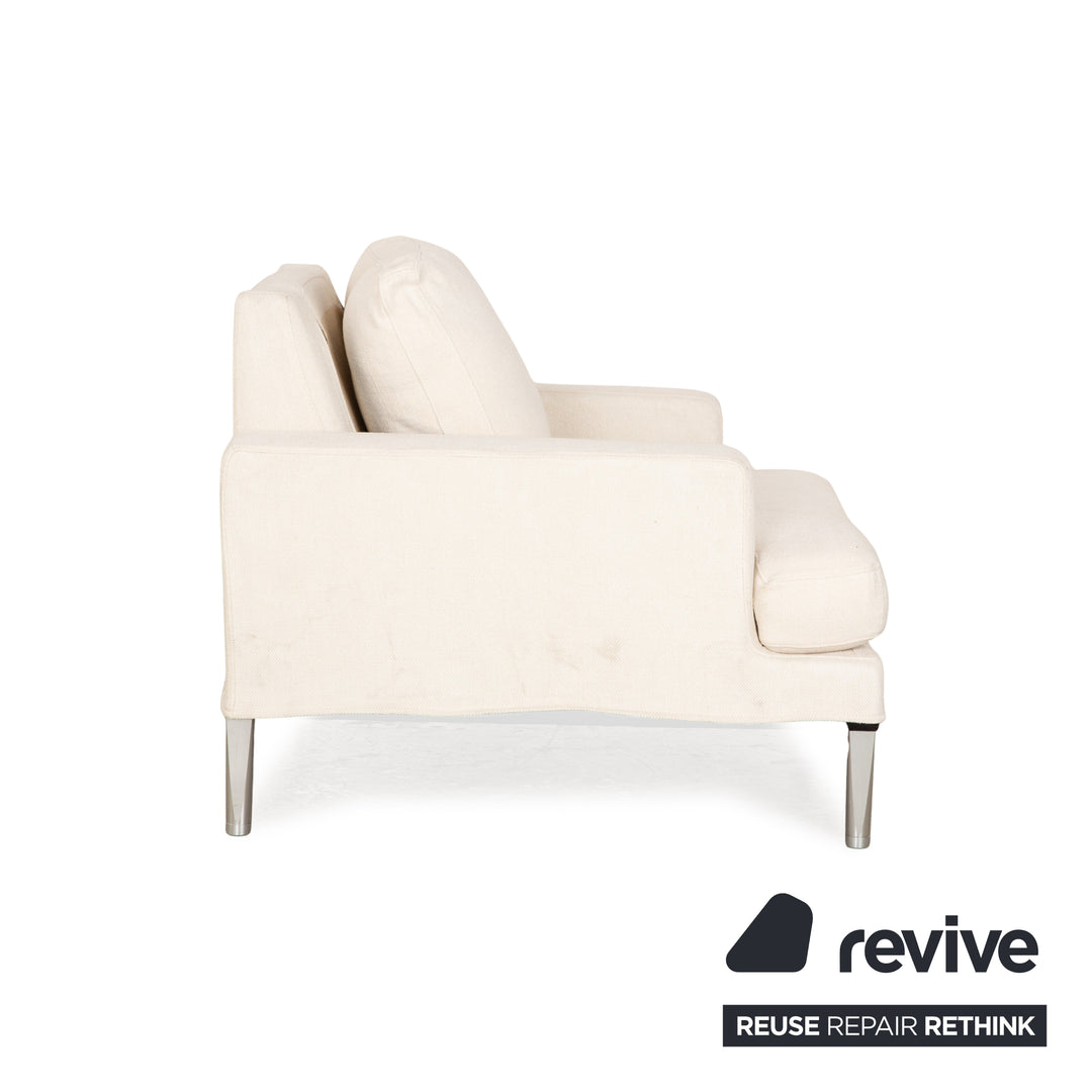 Ensemble fauteuil FSM Clarus en tissu crème