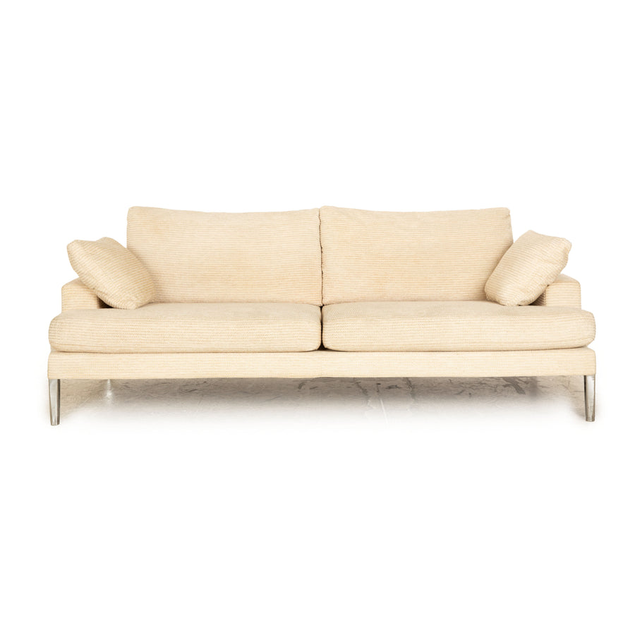 FSM Clarus Stoff Zweisitzer Beige Sofa Couch manuelle Funktion