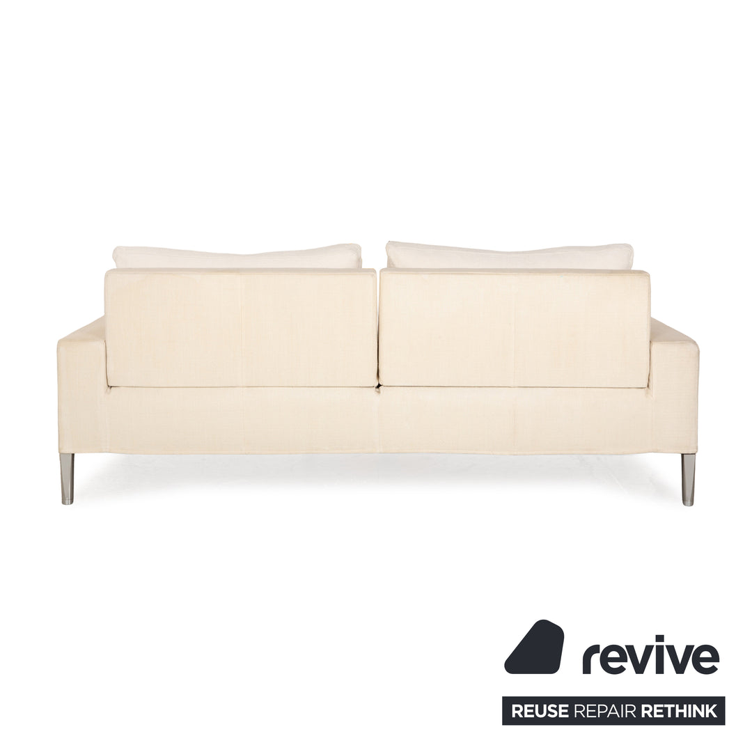 FSM Clarus Stoff Zweisitzer Creme Sofa Couch manuelle Funktion