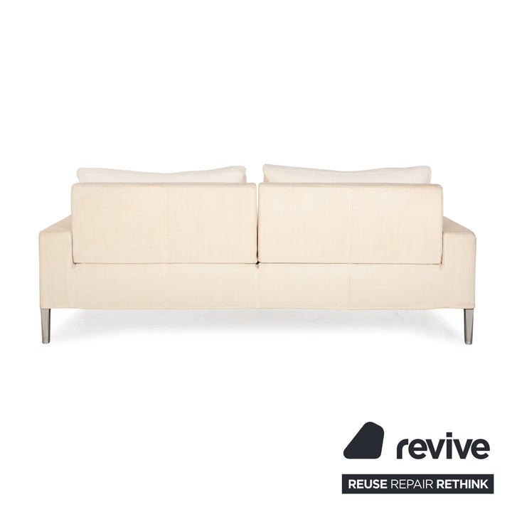 FSM Clarus fabric two seater cream sofa couch manual function