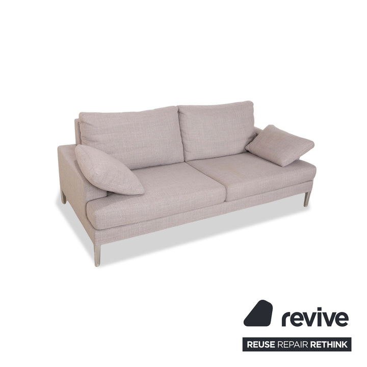 Canapé 2 places en tissu gris FSM Clarus avec fonction manuelle
