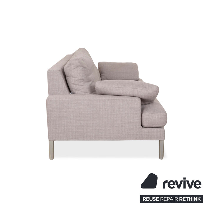 Canapé 2 places en tissu gris FSM Clarus avec fonction manuelle