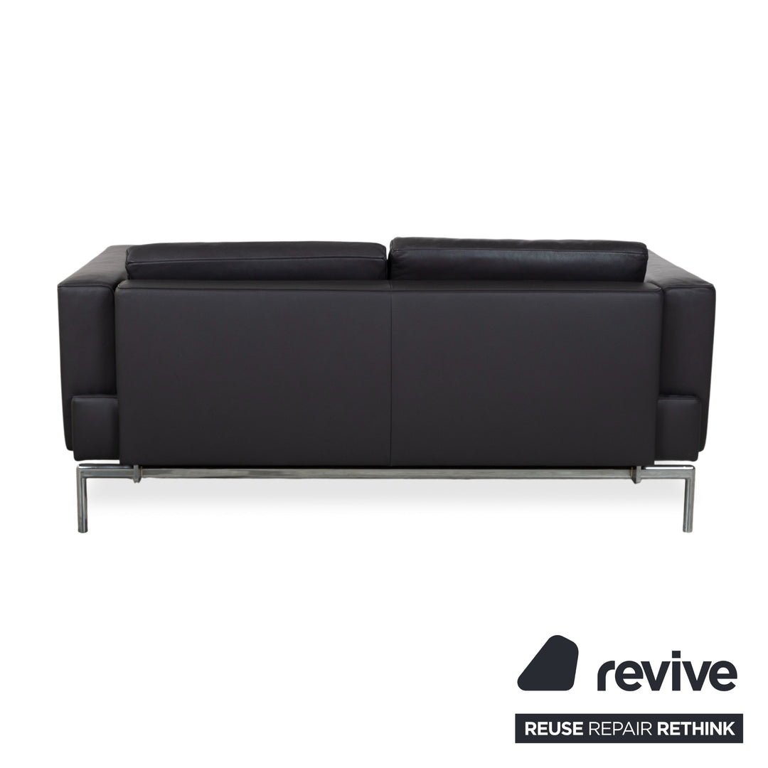 FSM Easy FSM Leder Dreisitzer Anthrazit Grau manuelle Funktion Sofa Couch