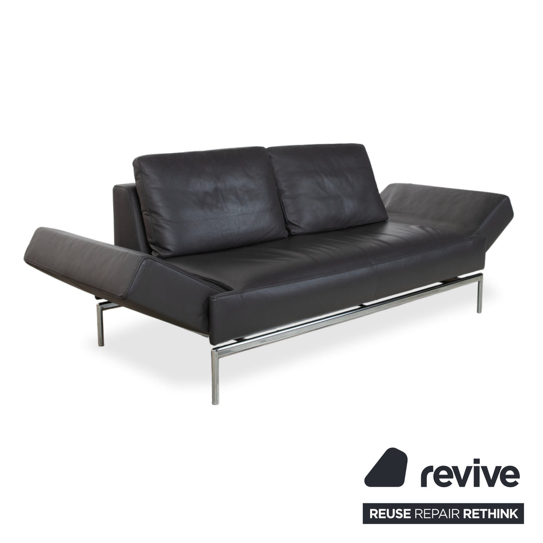FSM Easy FSM Leder Dreisitzer Anthrazit Grau manuelle Funktion Sofa Couch