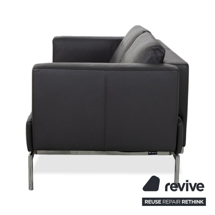 FSM Easy FSM Leder Dreisitzer Anthrazit Grau manuelle Funktion Sofa Couch