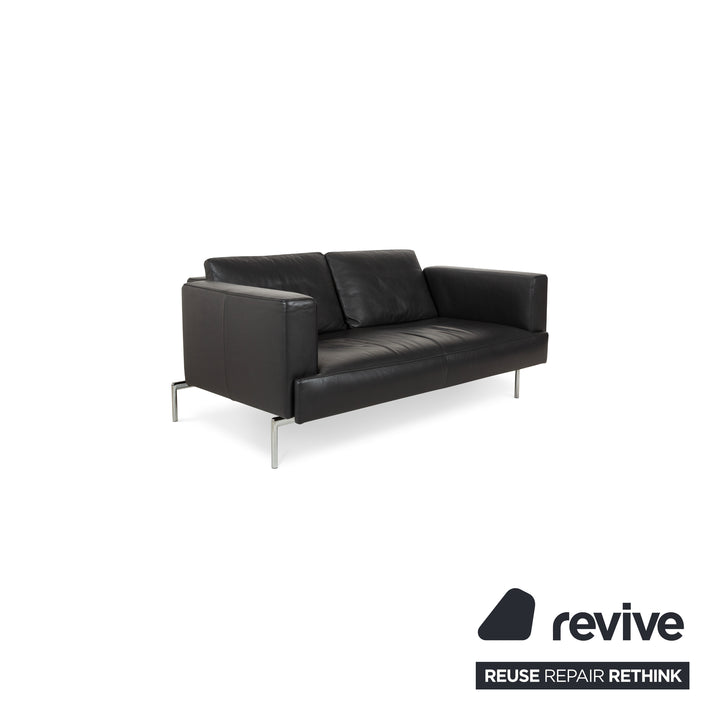 FSM Easy FSM Leder Dreisitzer Grau manuelle Funktion Sofa Couch