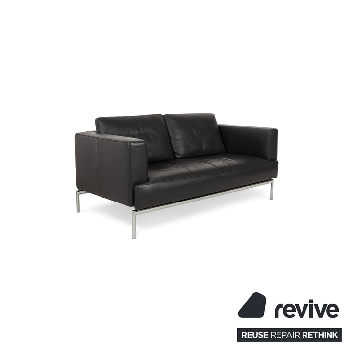FSM Easy FSM Leder Dreisitzer Grau manuelle Funktion Sofa Couch