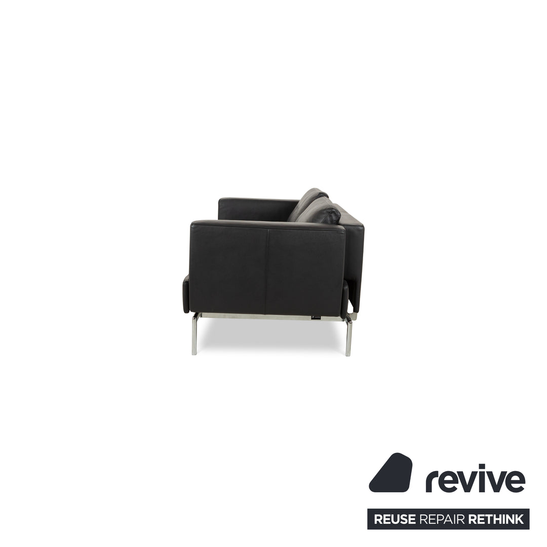 FSM Easy FSM Leather Three Seater Grey Manual Function Sofa Couch