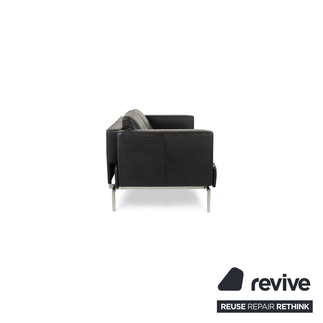 FSM Easy FSM Leather Three Seater Grey Manual Function Sofa Couch