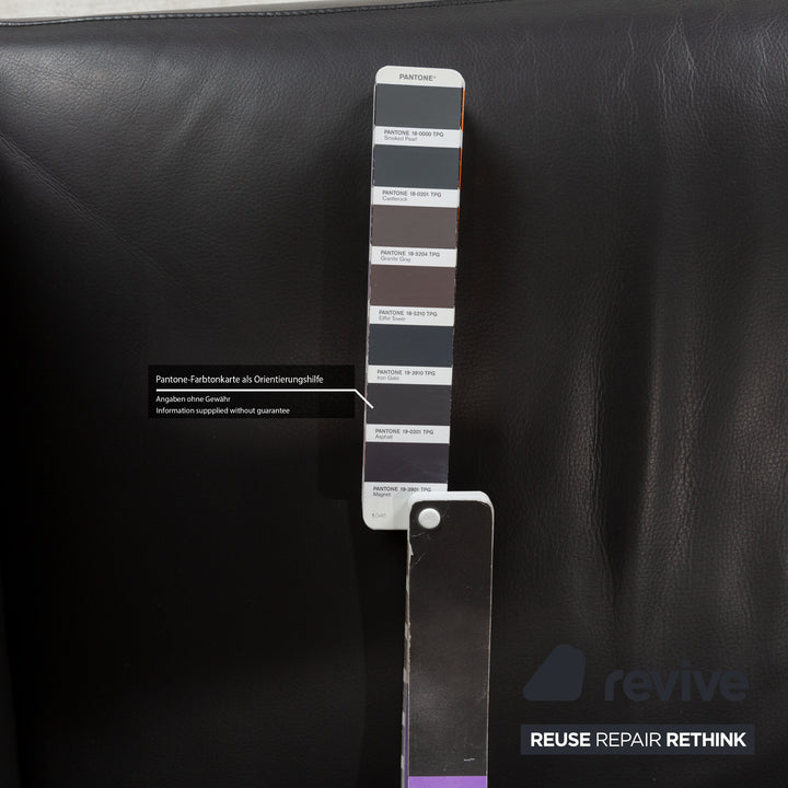 FSM Easy FSM Leather Three Seater Grey Manual Function Sofa Couch