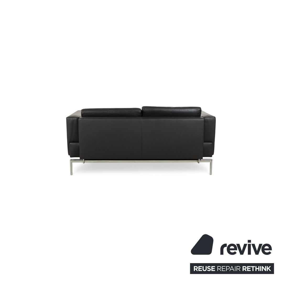 FSM Easy FSM Leder Dreisitzer Grau manuelle Funktion Sofa Couch
