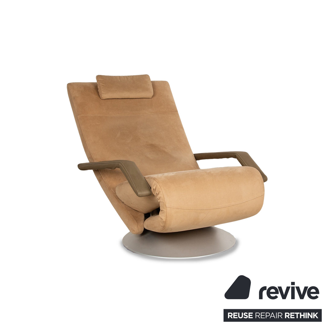 FSM Evolo leather armchair beige electric function