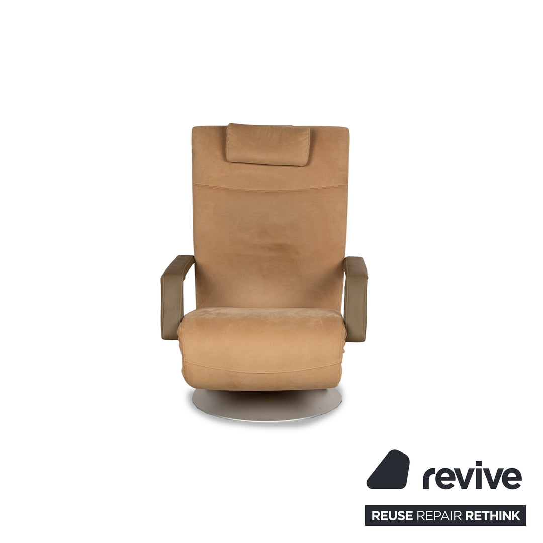 FSM Evolo leather armchair beige electric function