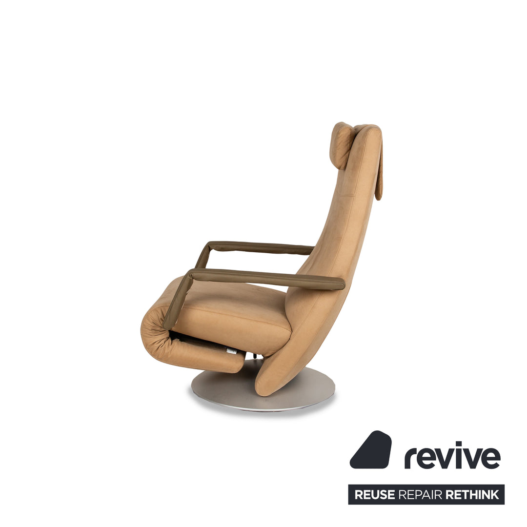 FSM Evolo leather armchair beige electric function