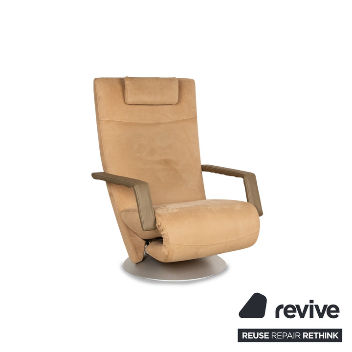 FSM Evolo leather armchair beige electric function