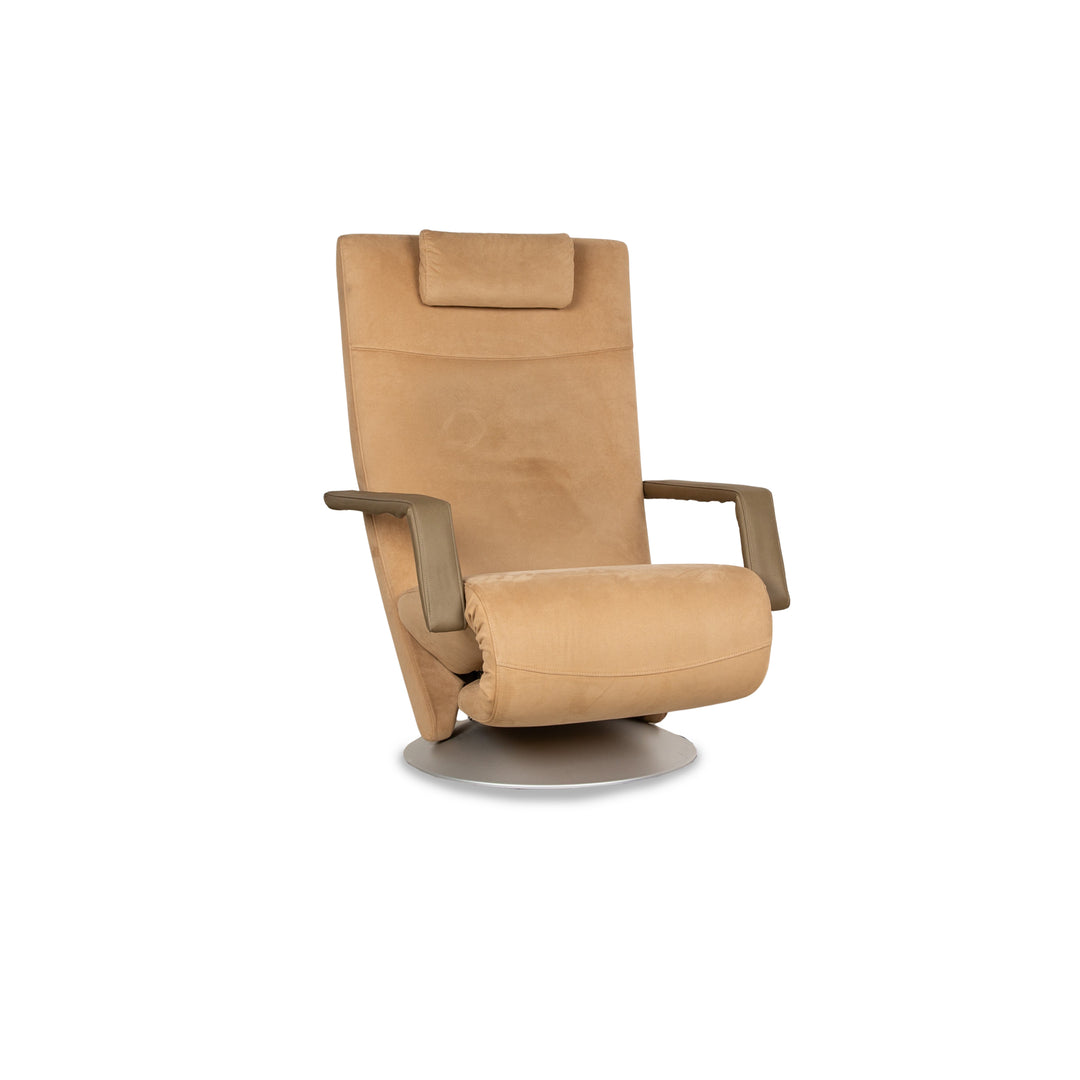 FSM Evolo leather armchair beige electric function