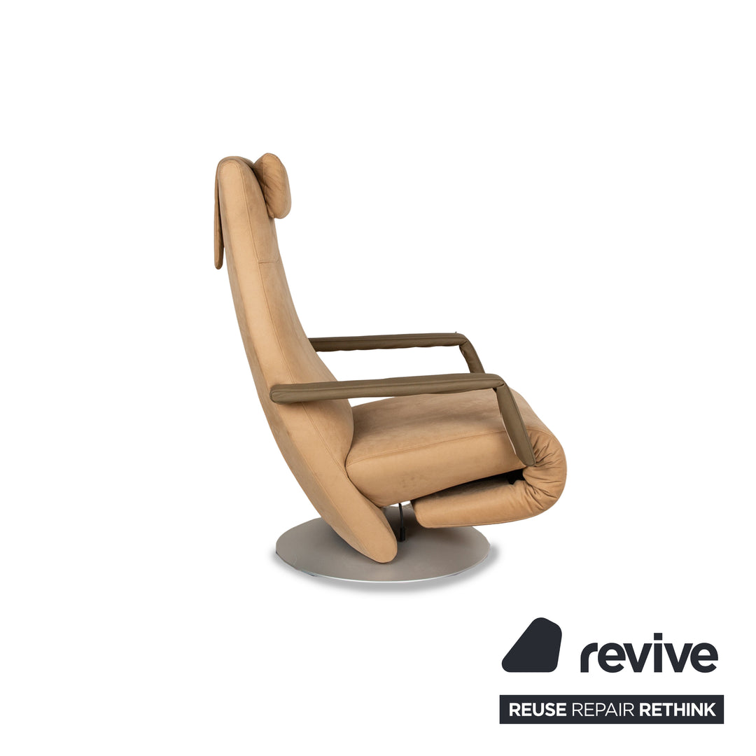 FSM Evolo leather armchair beige electric function