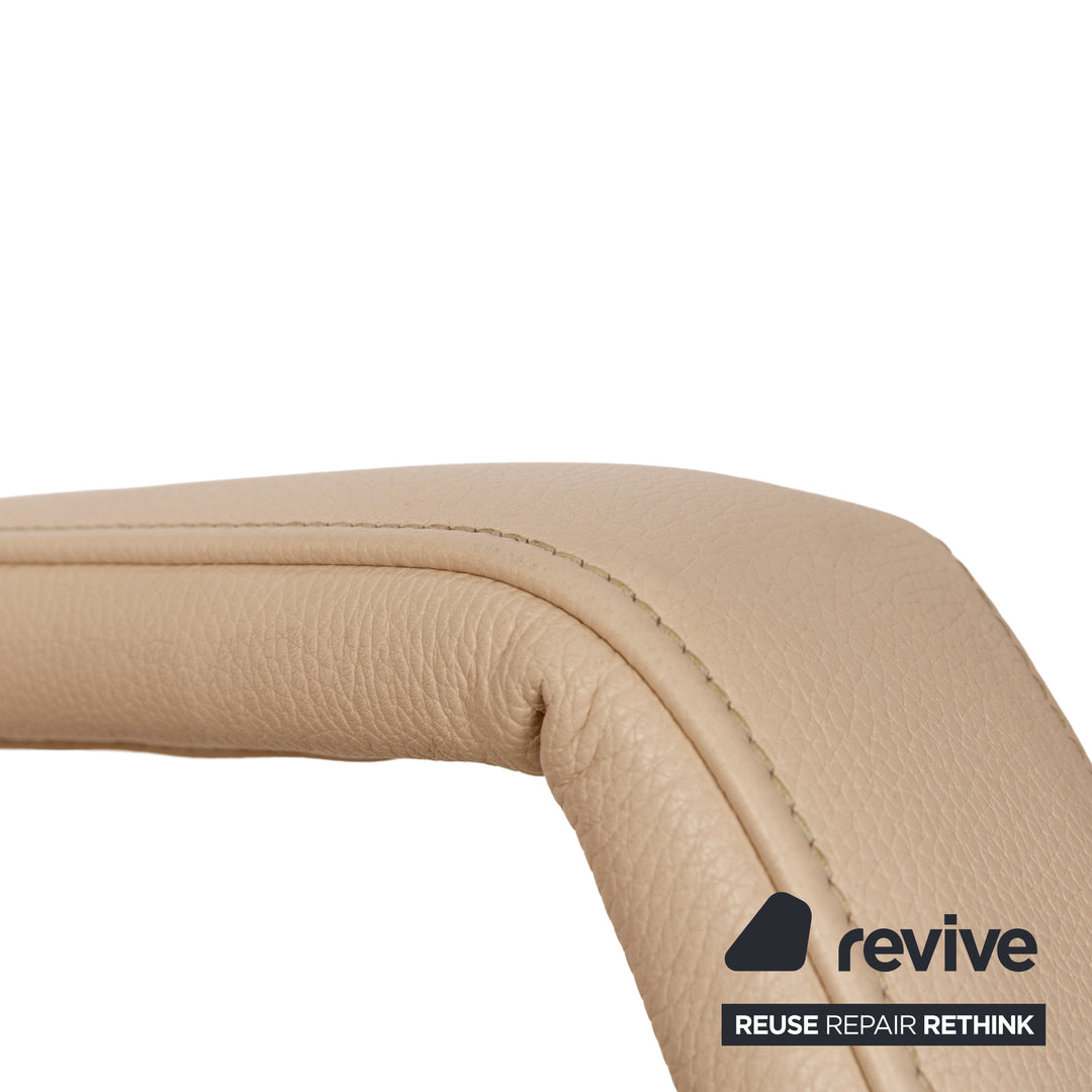 Fauteuil en cuir FSM Evolo crème