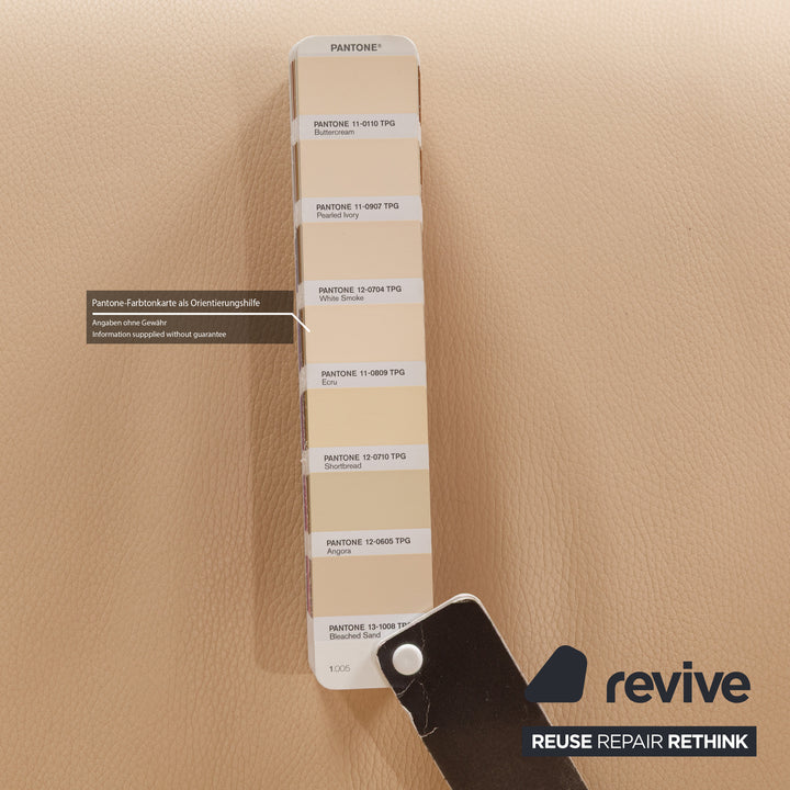 FSM Evolo Leather Armchair Cream