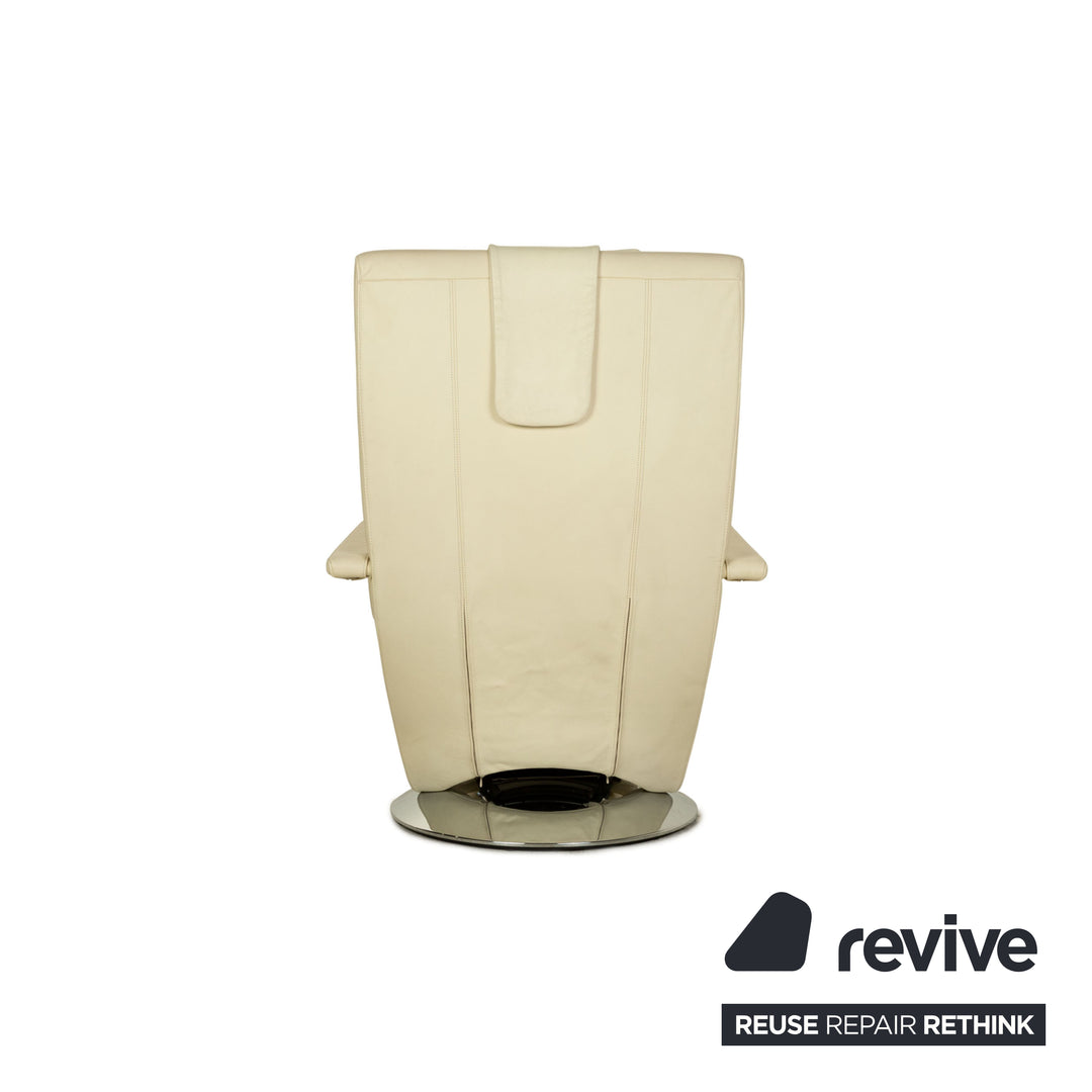FSM Evolo Leder Sessel Creme elektrische Funtkion Relaxfunktion