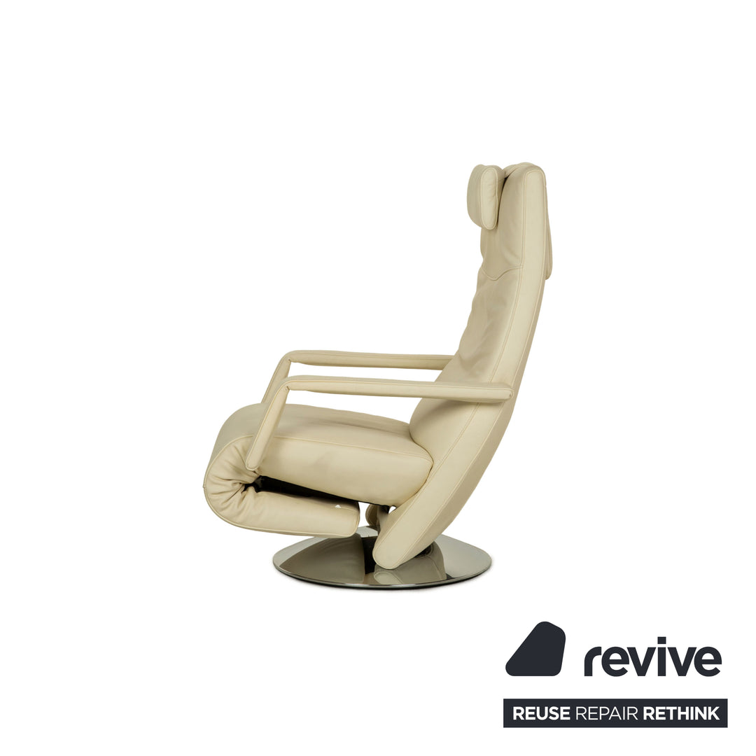 FSM Evolo Leder Sessel Creme elektrische Funtkion Relaxfunktion