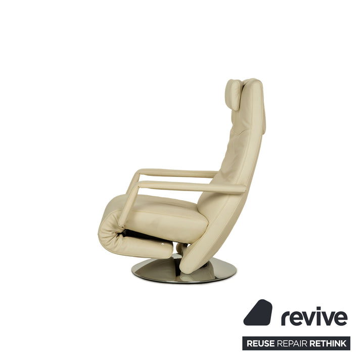 FSM Evolo Leder Sessel Creme elektrische Funtkion Relaxfunktion