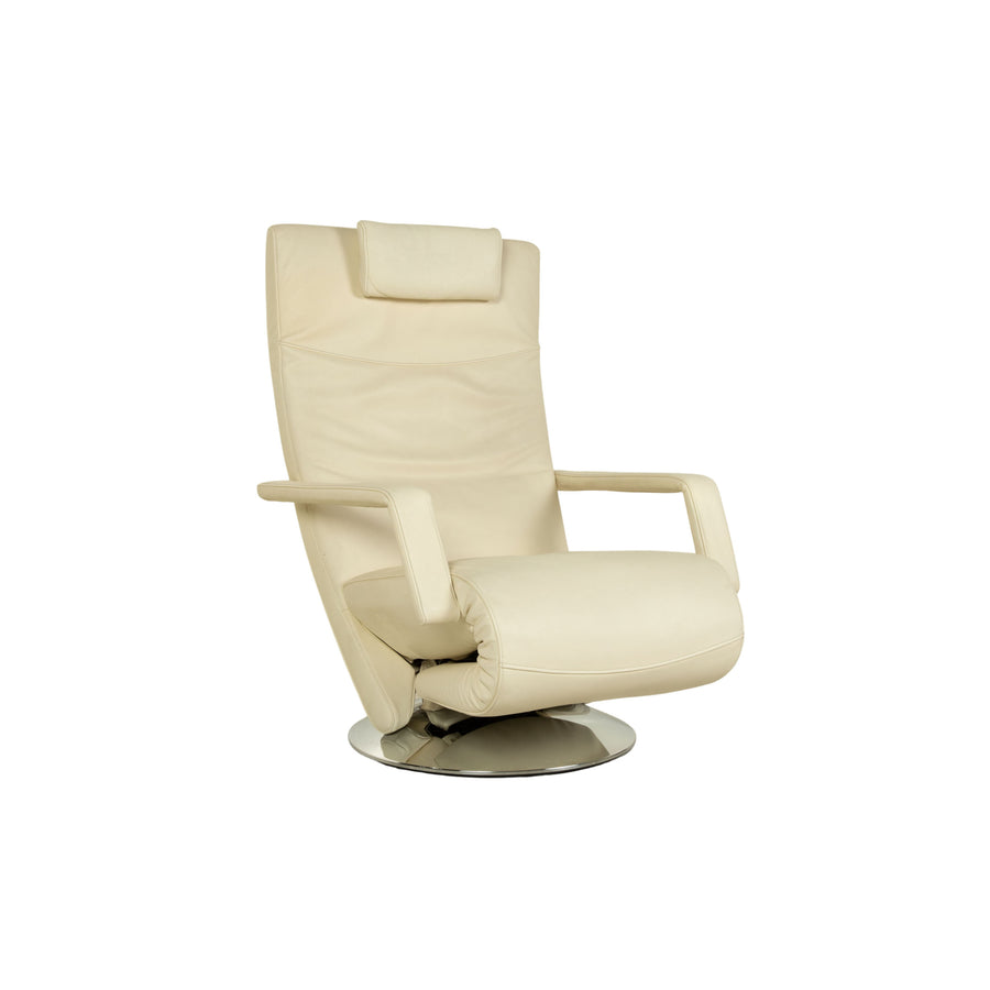 FSM Evolo Leder Sessel Creme elektrische Funtkion Relaxfunktion