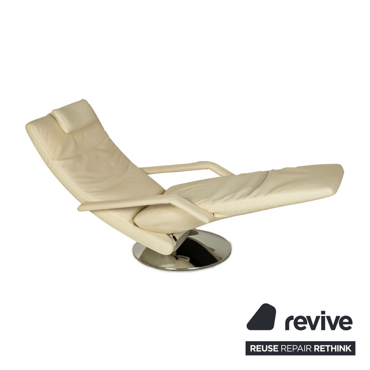 FSM Evolo Leder Sessel Creme elektrische Funtkion Relaxfunktion