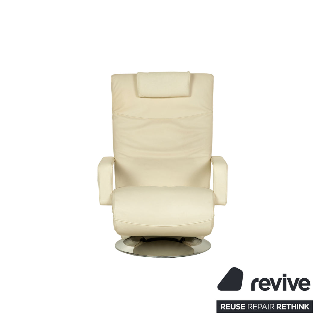 FSM Evolo Leder Sessel Creme elektrische Funtkion Relaxfunktion