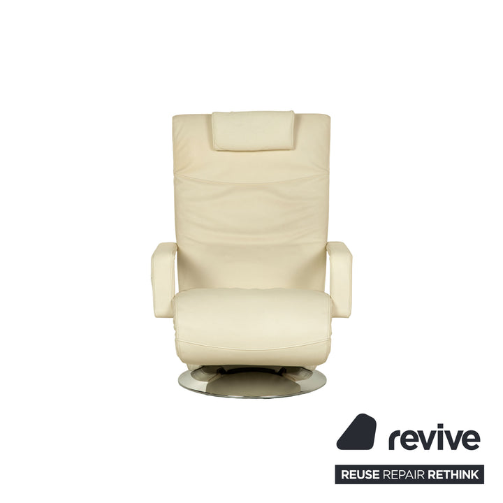 FSM Evolo Leder Sessel Creme elektrische Funtkion Relaxfunktion