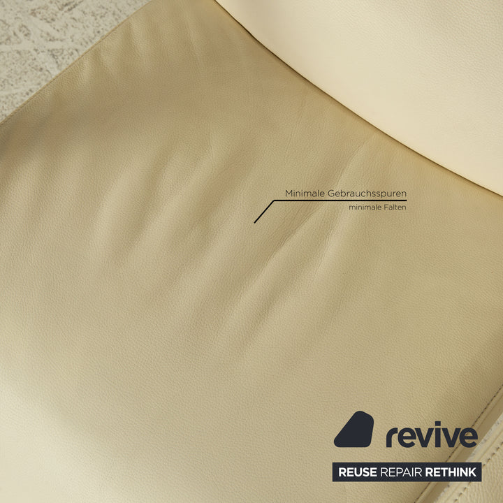FSM Evolo Leder Sessel Creme elektrische Funtkion Relaxfunktion