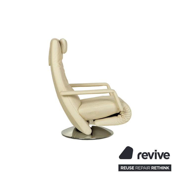 FSM Evolo Leder Sessel Creme elektrische Funtkion Relaxfunktion