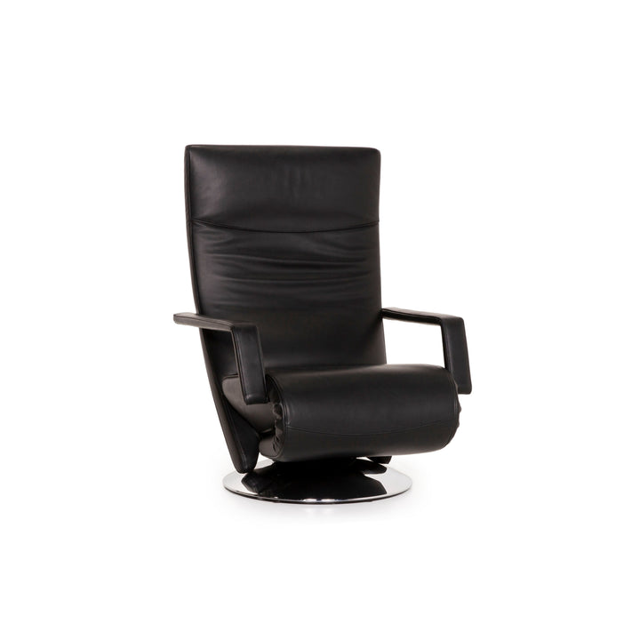 FSM Evolo Leder Sessel Schwarz Elektrische Funktion Relaxfunktion Relaxsessel drehbar