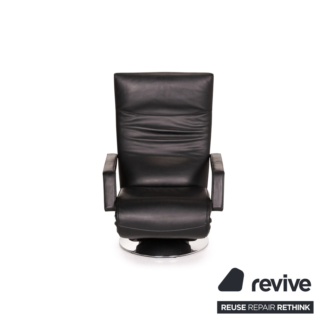 FSM Evolo Leder Sessel Schwarz Elektrische Funktion Relaxfunktion Relaxsessel drehbar
