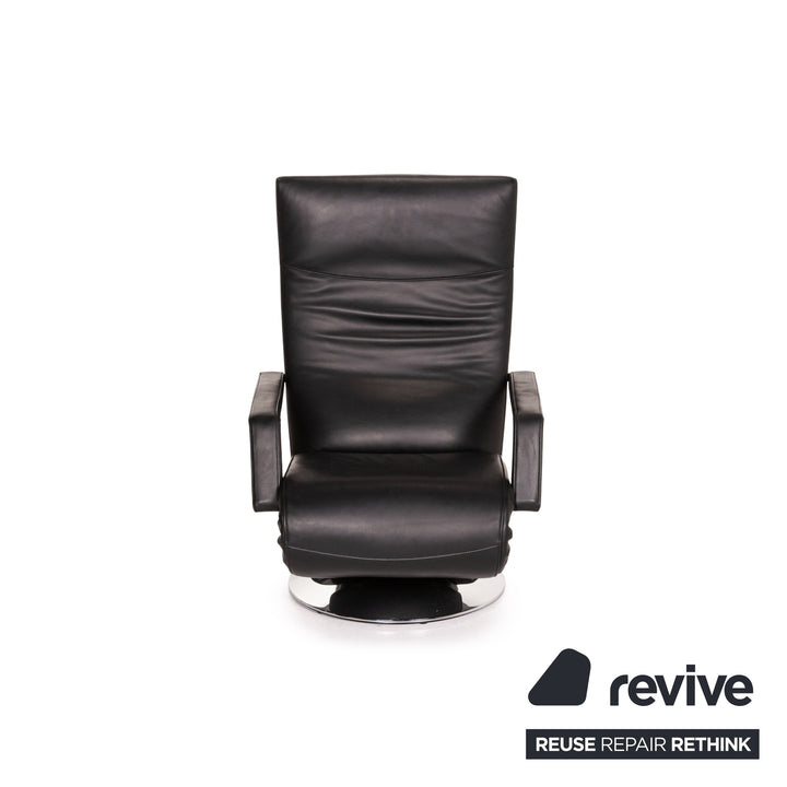 FSM Evolo Leder Sessel Schwarz Elektrische Funktion Relaxfunktion Relaxsessel drehbar
