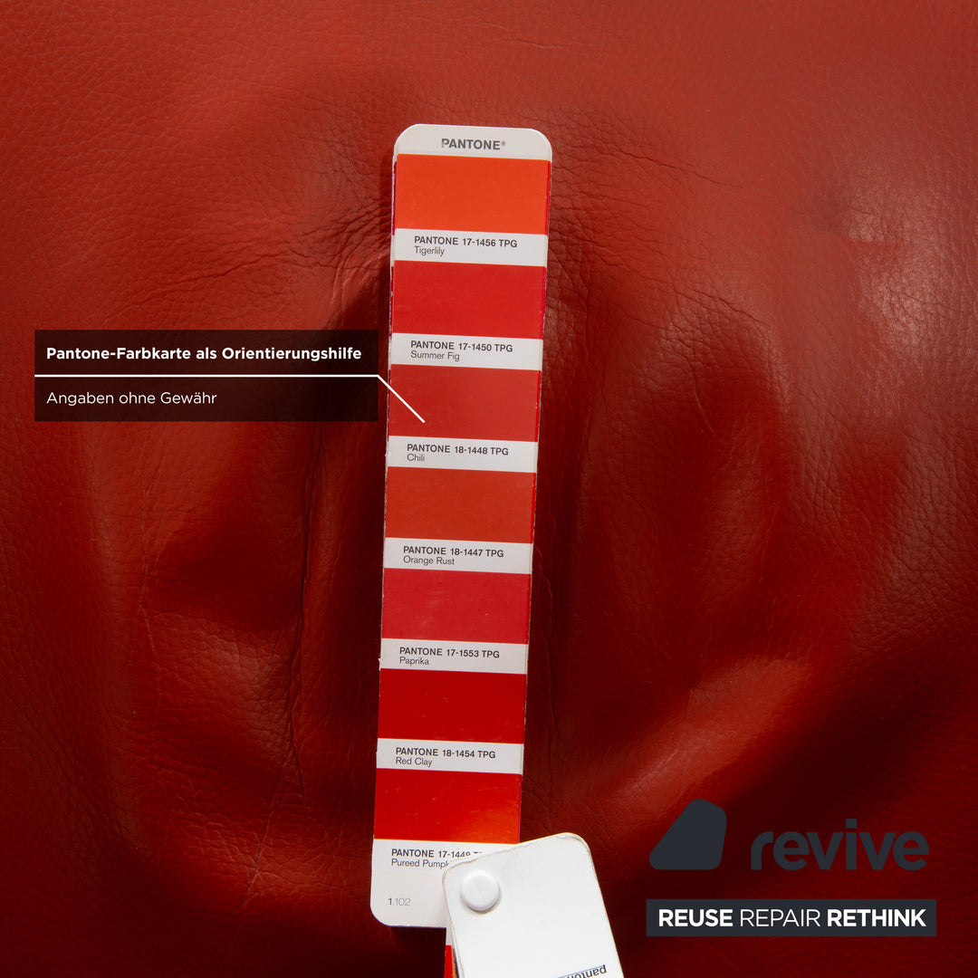 FSM Filou Leder Sessel Rot Orange Terrakotta manuelle Funktion