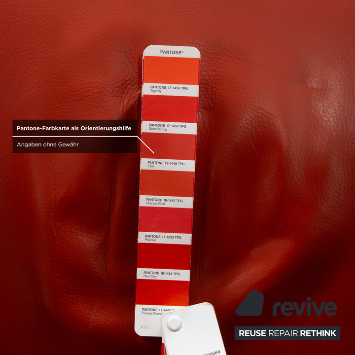 FSM Filou Leder Sessel Rot Orange Terrakotta manuelle Funktion