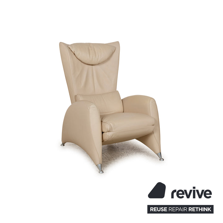 Fauteuil FSM Flux Cuir Beige fonction manuelle