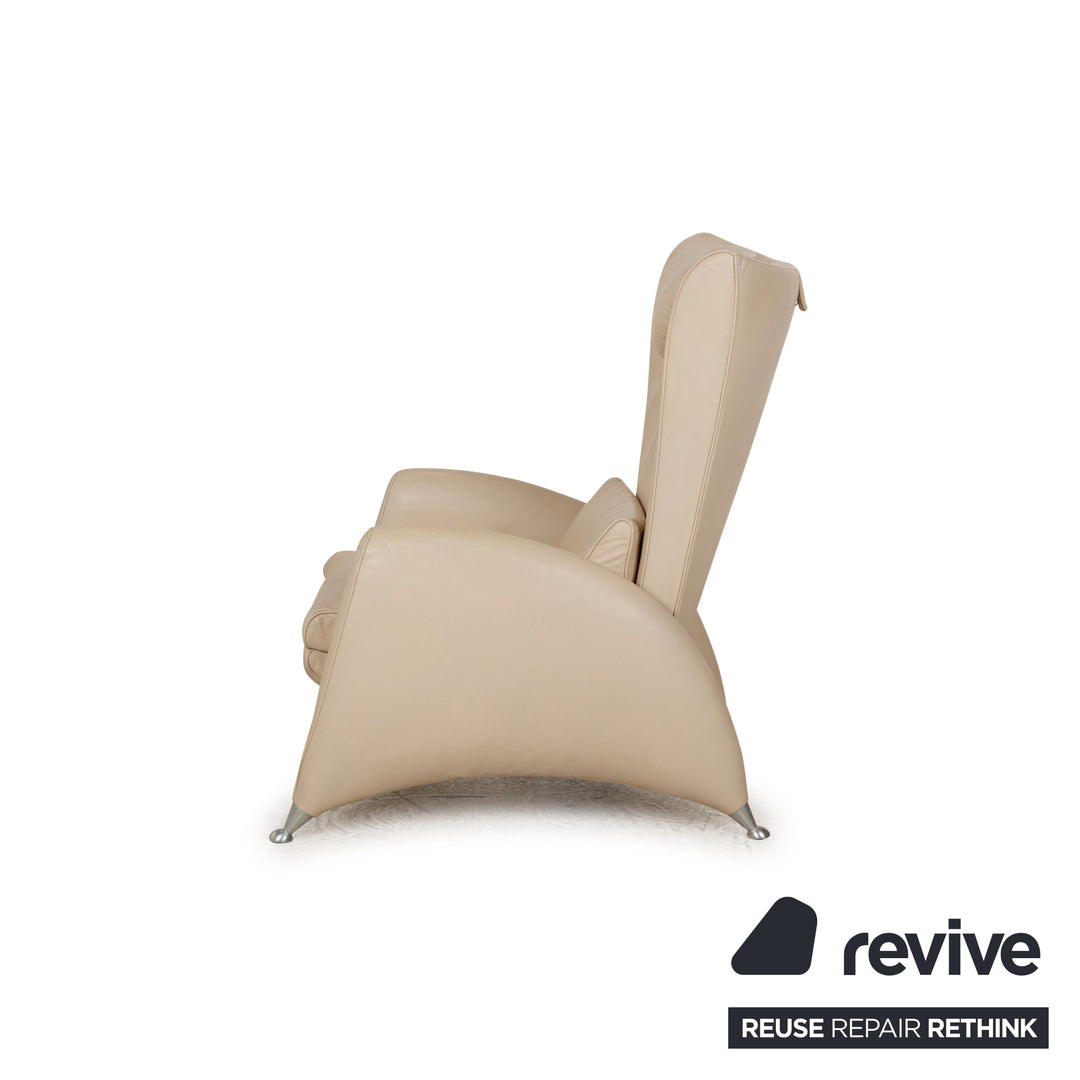 FSM Flux Leather Armchair Beige manual function