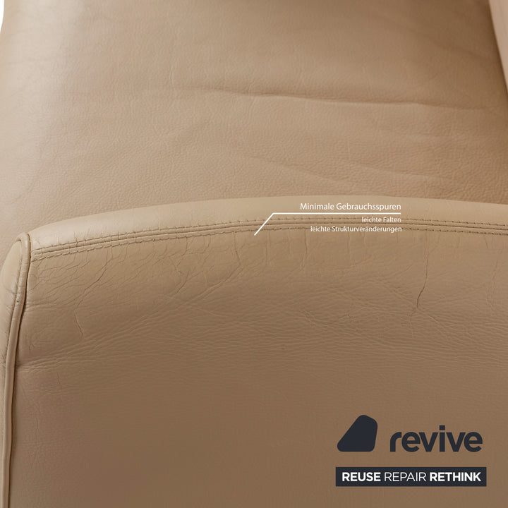 FSM Flux Leather Armchair Beige manual function
