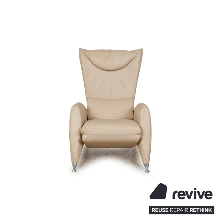 Fauteuil FSM Flux Cuir Beige fonction manuelle