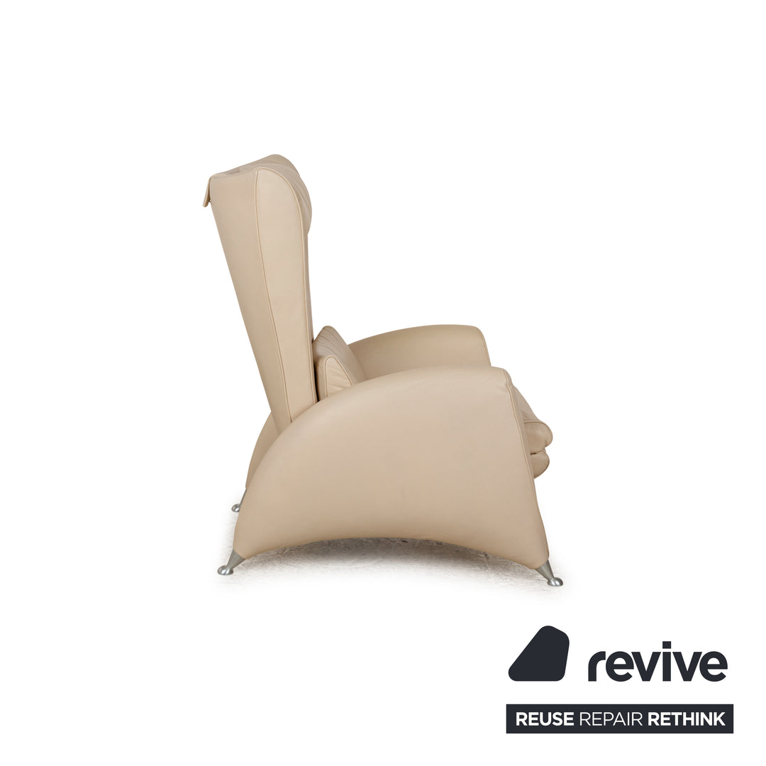 Fauteuil FSM Flux Cuir Beige fonction manuelle