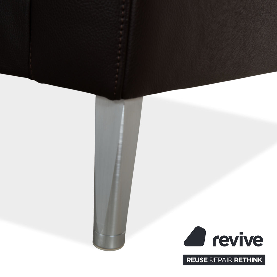 FSM Leder Sessel Braun Dunkelbraun