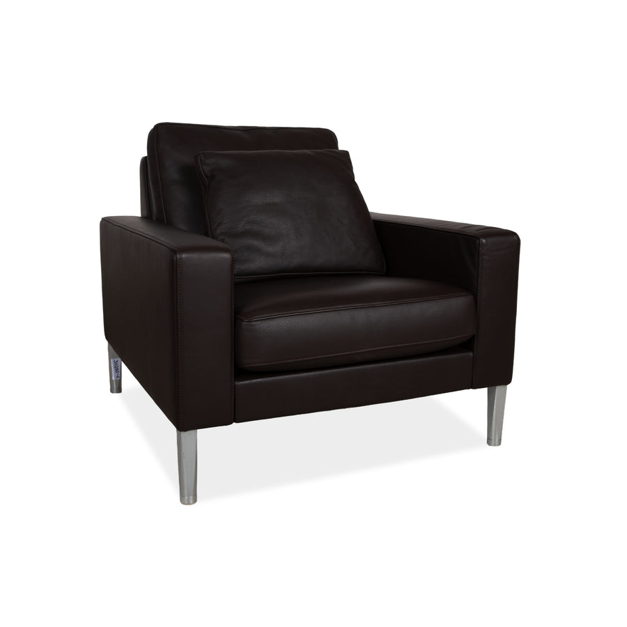 FSM Leder Sessel Braun Dunkelbraun