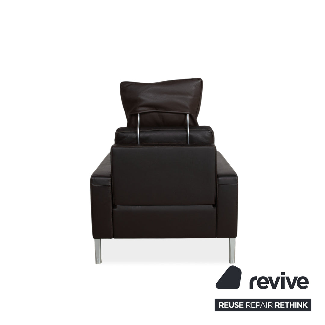 FSM Leder Sessel Braun Dunkelbraun