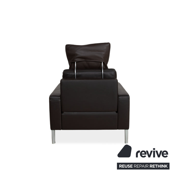 FSM Leder Sessel Braun Dunkelbraun