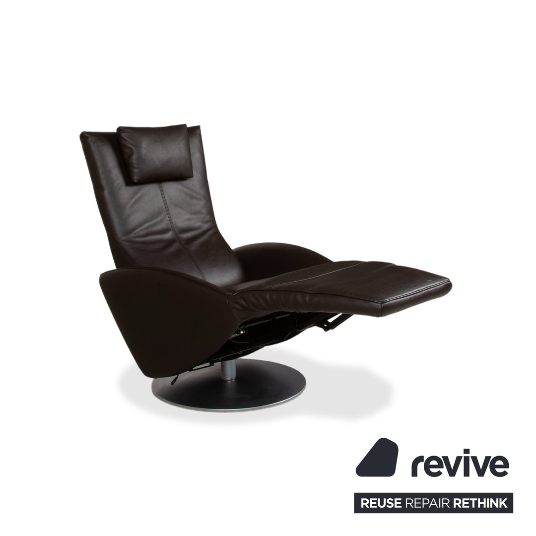 FSM Mate Leder Sessel Braun Dunkelbraun Mokka elektr. Funktion Akku Relaxfunktion