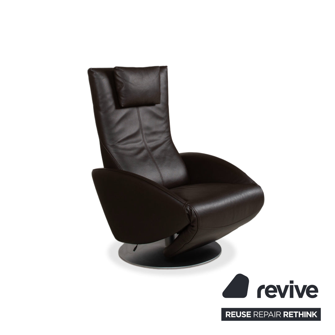 FSM Mate Leder Sessel Braun Dunkelbraun Mokka elektr. Funktion Akku Relaxfunktion