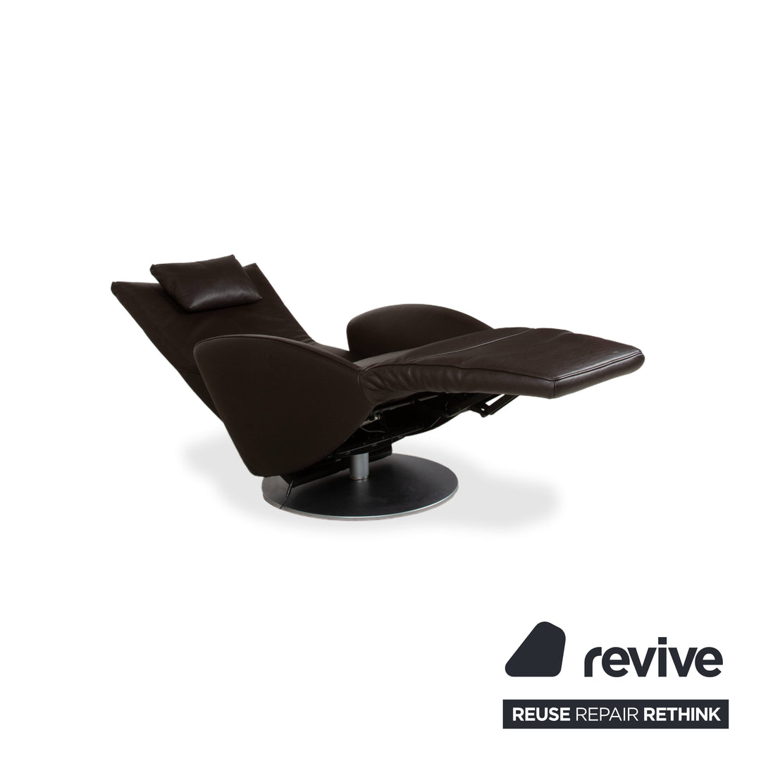 FSM Mate Leder Sessel Braun Dunkelbraun Mokka elektr. Funktion Akku Relaxfunktion